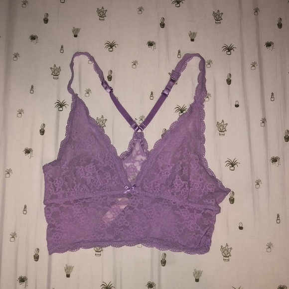 purple lace bralette